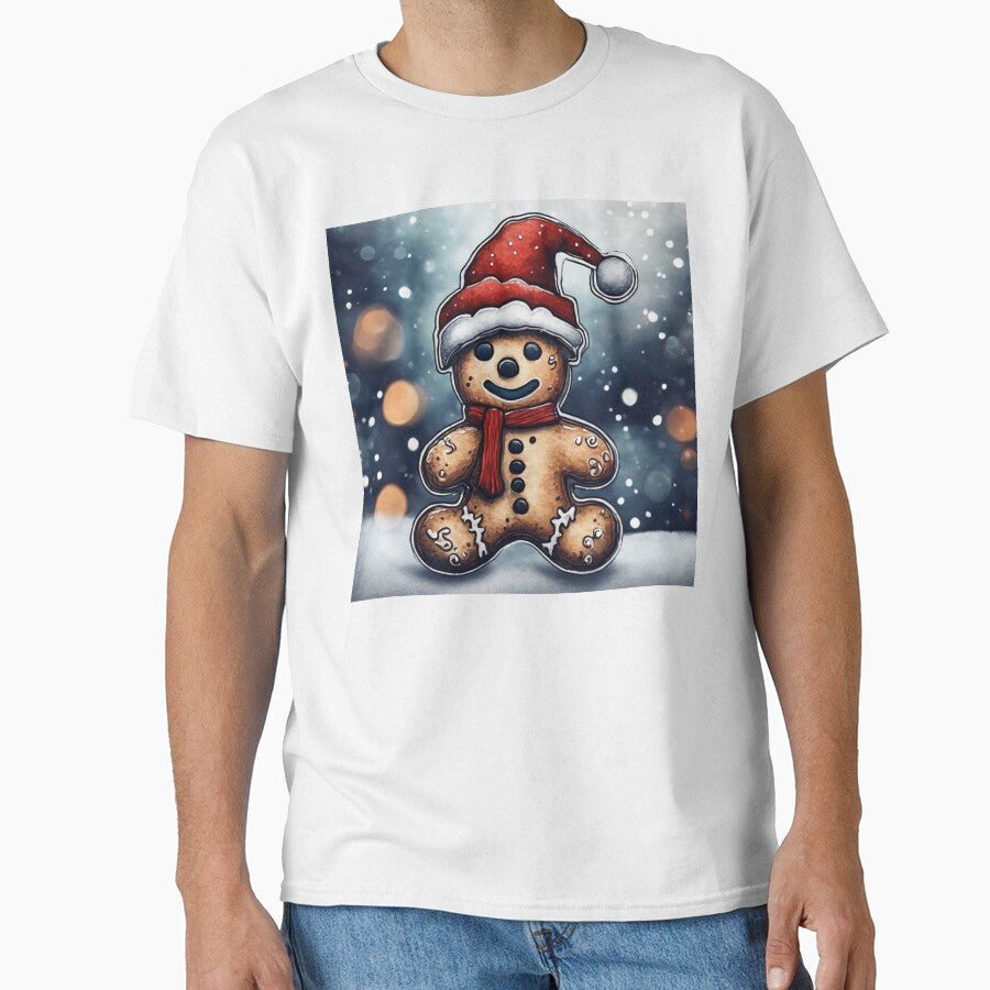 Christmas and Holiday Gingerbread man - Watercolor & Ink 7 by KBMediaArt