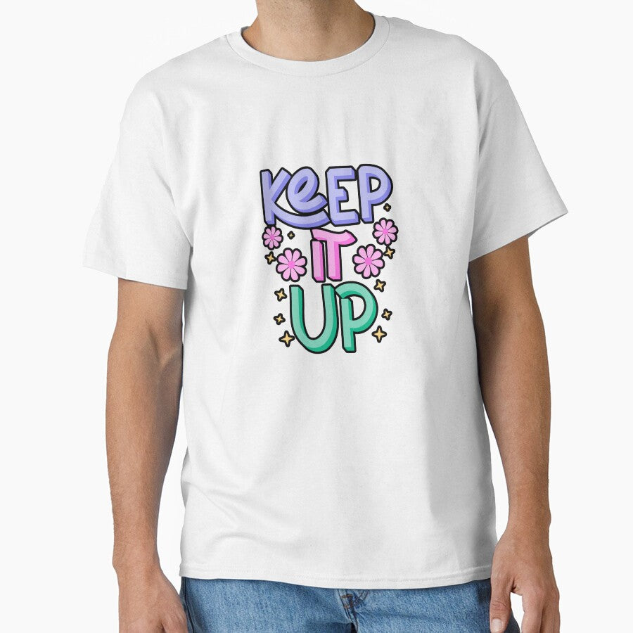Keep It Up Retro Groovy 3D Typography Flowers by thazinart