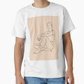 Minimalist Line Art Seated Woman Aesthetic Minimalist Drawing by Artemis & Woven Collective