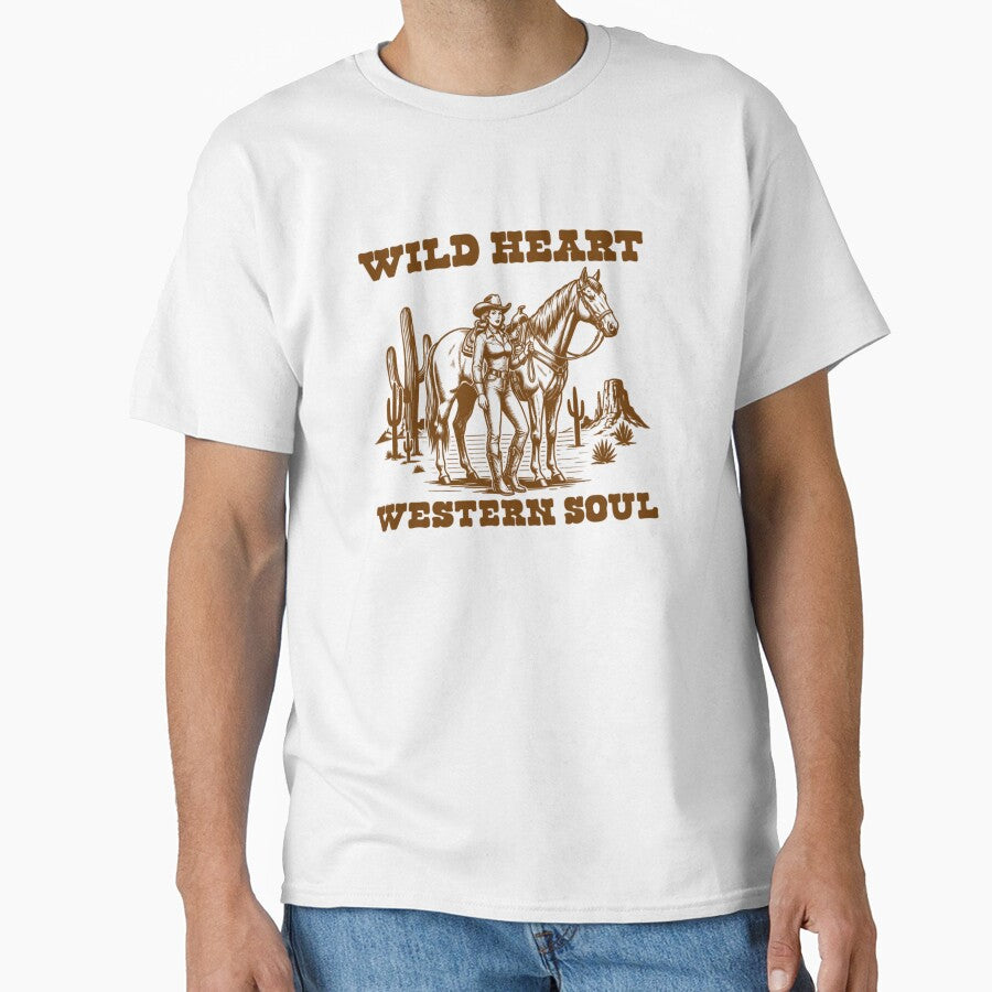 Wild Heart Western Soul | Vintage Cowgirl & Horse | Retro Desert by Abibless1998