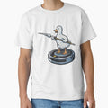 Battle Duck on Robot Vacuum - Funny Warrior Duck by yodaddydesigns