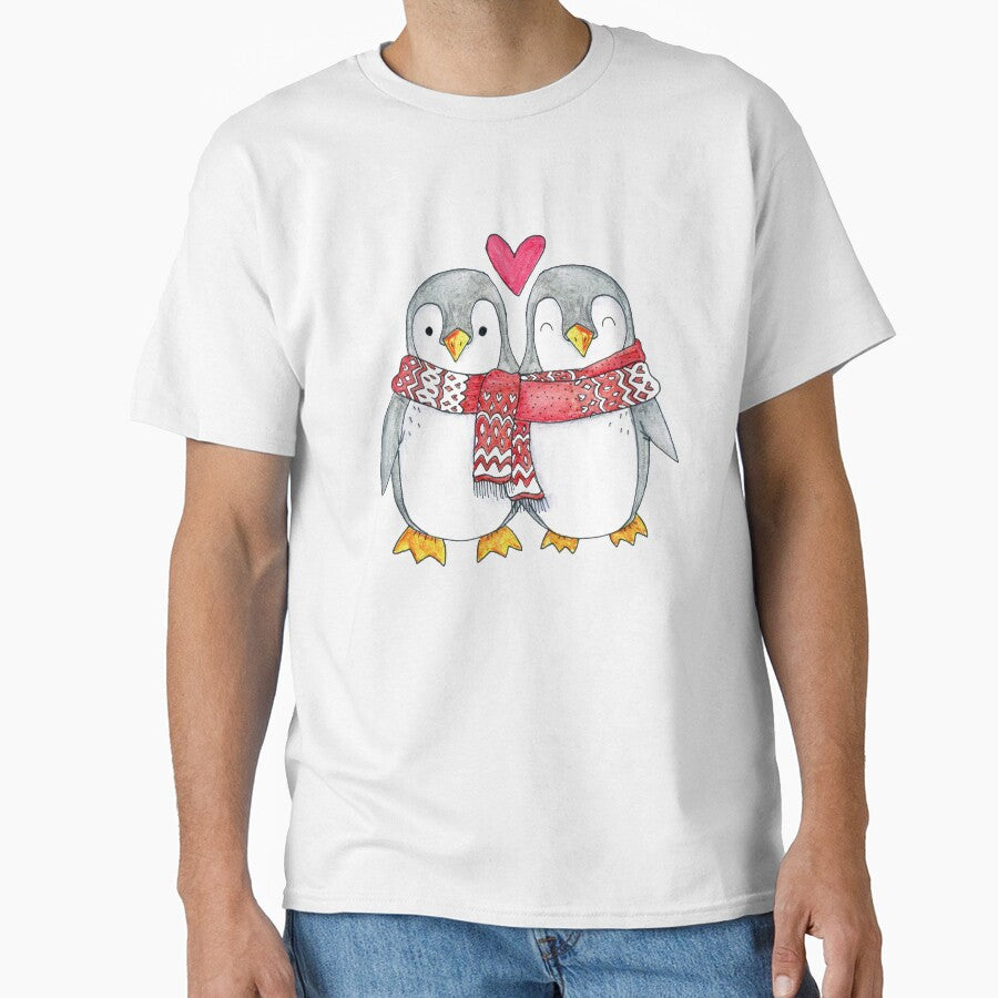 Winter Penguin Lovers Cute Christmas by lizzie-burgundy