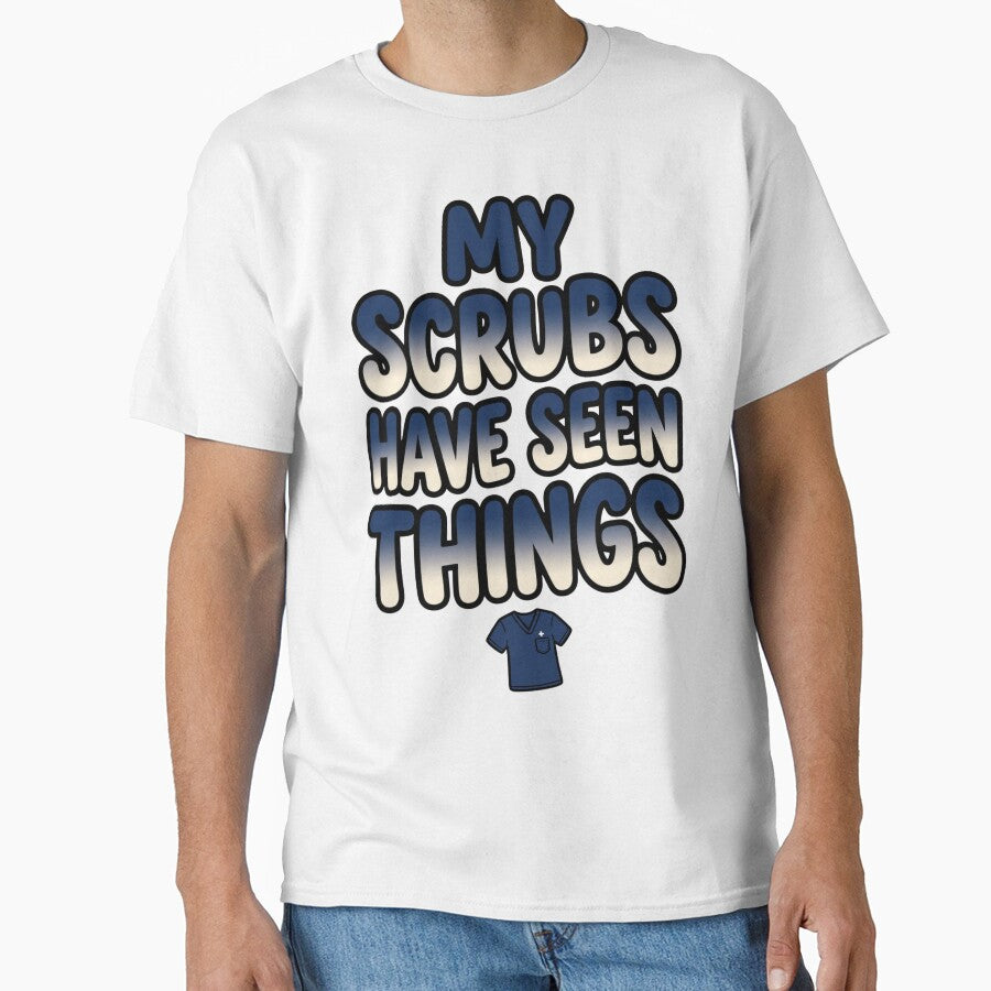 My Scrubs Have Seen Things Funny Vet Tech Quote by StickVerse by Owais