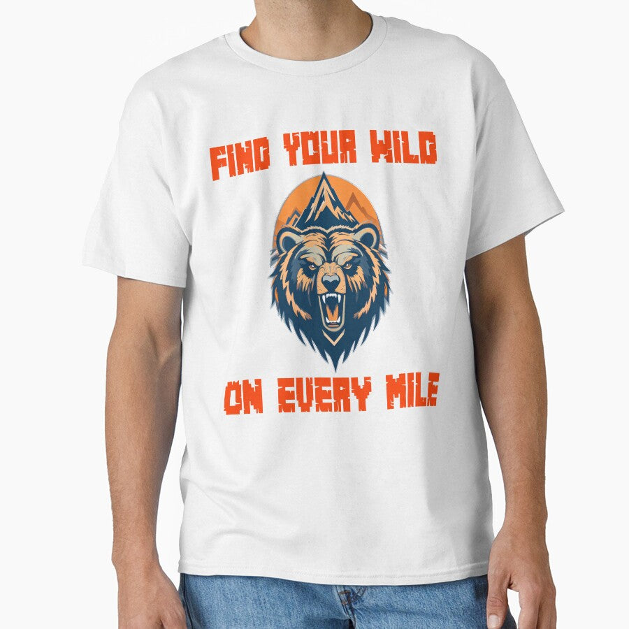 Find Your Wild on Every Mile – Funny Hiking Bear by INNERSELFART