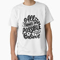 All Things Are Possible If You Believe Motivational Inspirational Positive Mindset by RetroMini2026