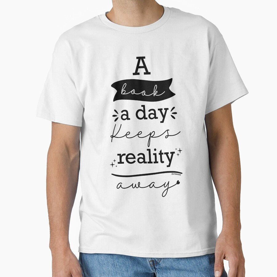 A Book A Day Keeps Reality Away / Bookish Aesthetic Quote For Kindle Girlie Readers Tbr Booktok by Latinoladas