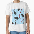 Hockey seamless with sticks and pucks by SisileeGift