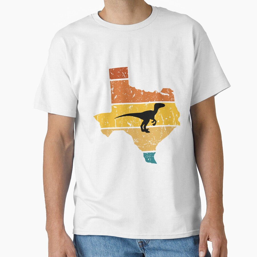 Retro Texas Raptor by CritterStickers