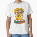 Funny Duck – Retro Cartoon + Quack First Think Later T-Shirt by FaithArt777