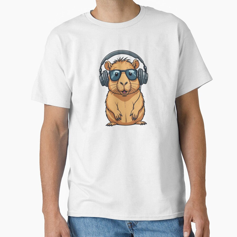 Cool Capybara Wearing Headphones by TheAnimalZ00
