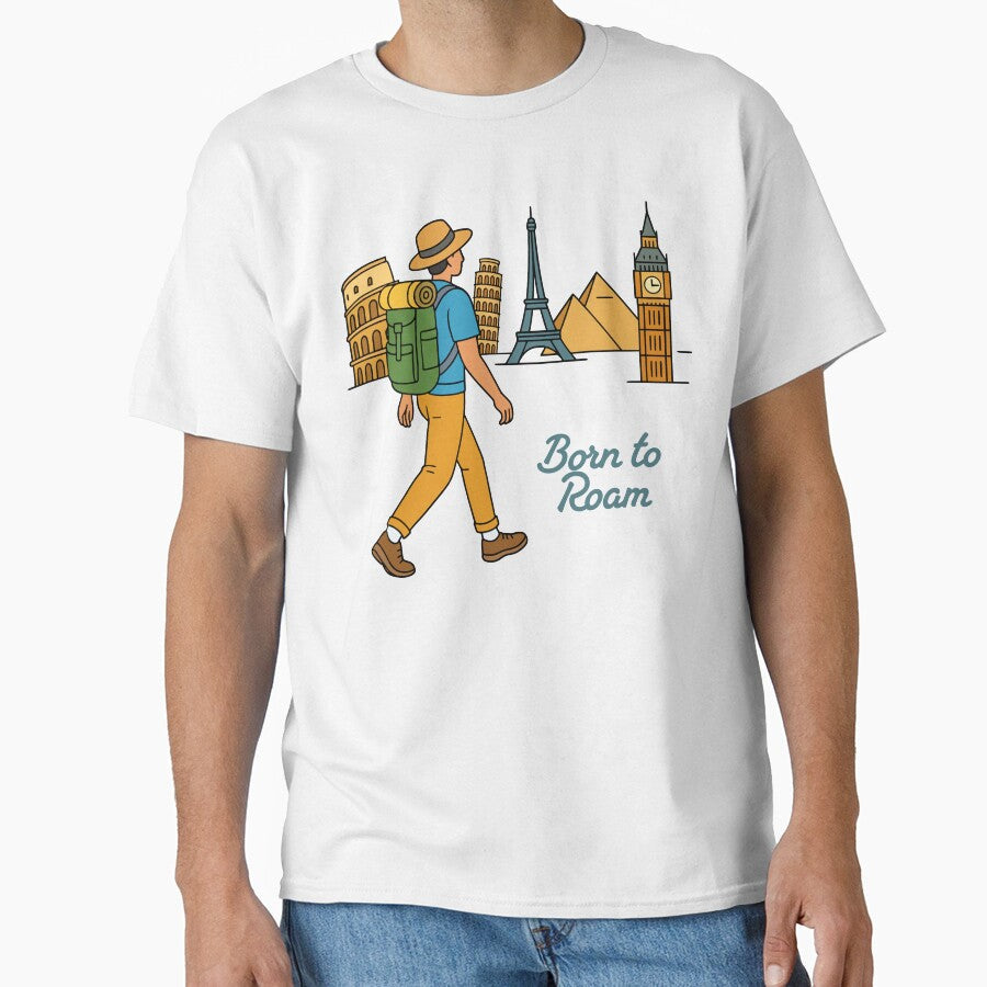 Backpacker World Traveler Illustration – Adventure Nomad Lifestyle Gift for Travel Lovers by Design Atlas