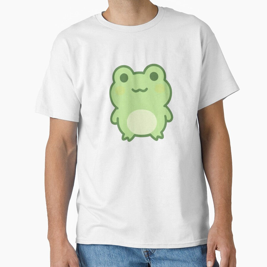 Cute Kawaii Frog Illustration – Minimalist Chibi Green Frog Graphic by NeonSketch Lab