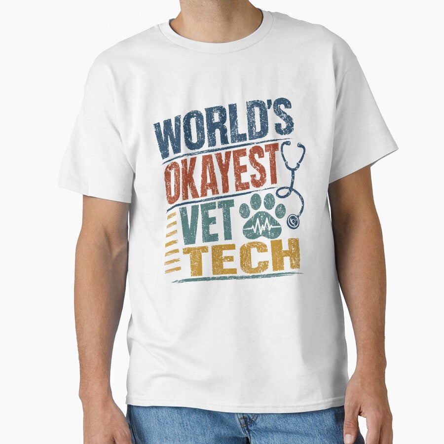 World's Okayest Vet Tech Veterinary Professional Animal Lover by RetroMini2026