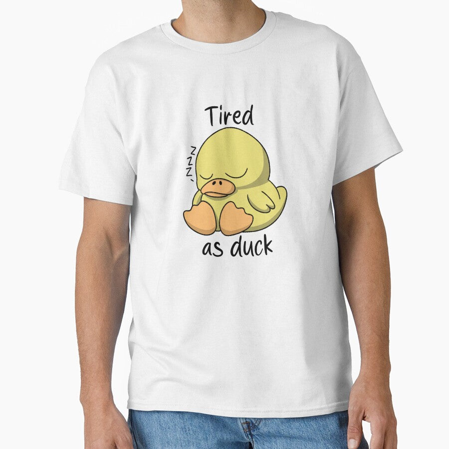 Funny Relatable Sticker Tired As Duck Sticker Cute Duck by addieixmarie