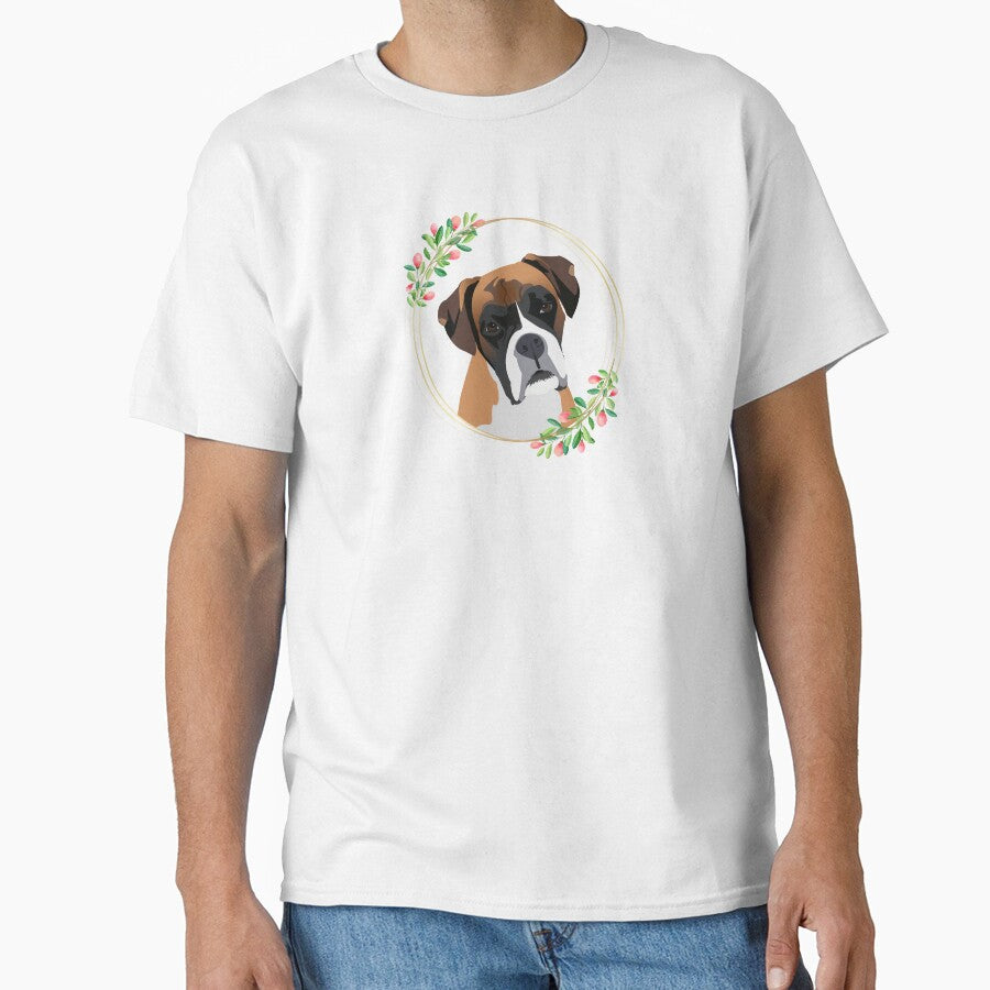 Boxer Dog Flower Frame by KCPetPortraits