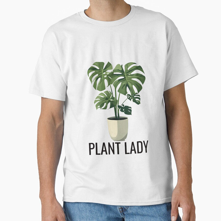 Plant Lady Potted Plant T-Shirt by Holub Art Studio & design