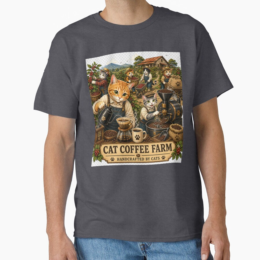 Cat Coffee Farm – Handcrafted by Cats Vintage Coffee Lover Design by kimo55