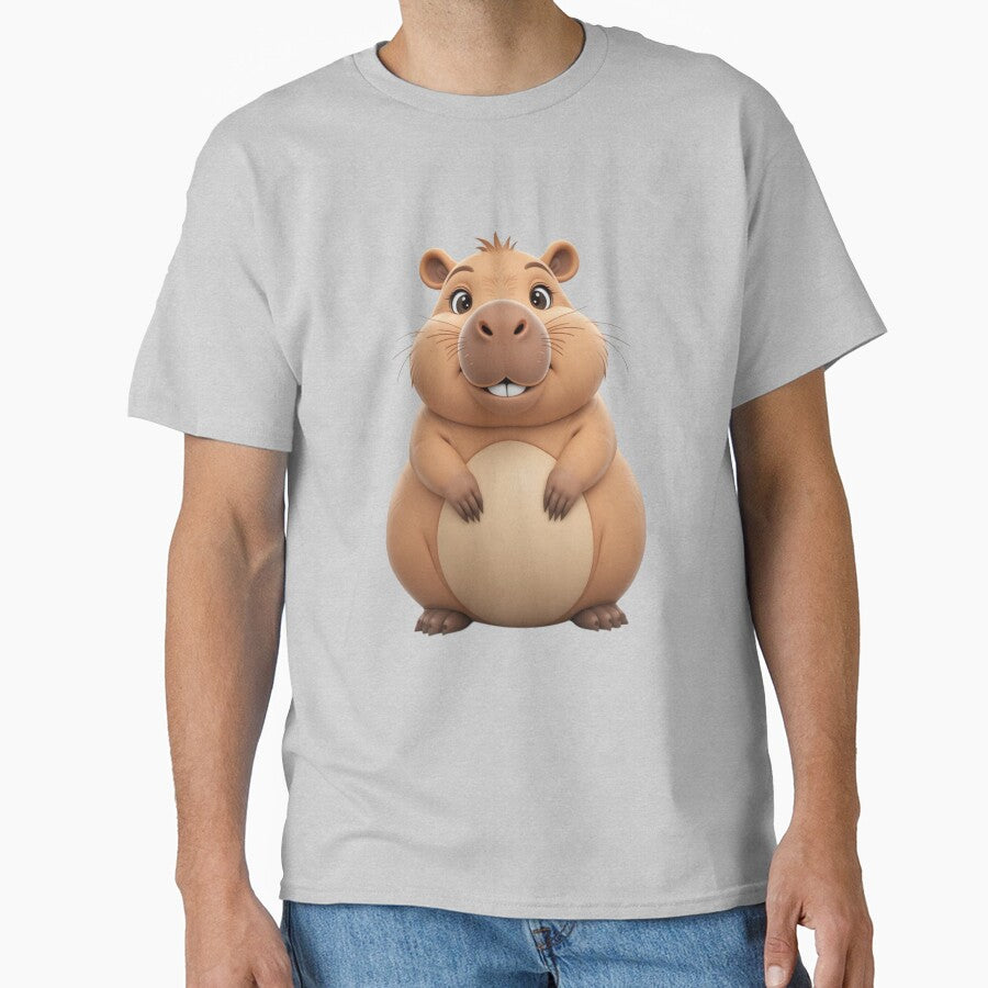 Chubby Charm: The Adorable Cartoon capybara by debbiebento