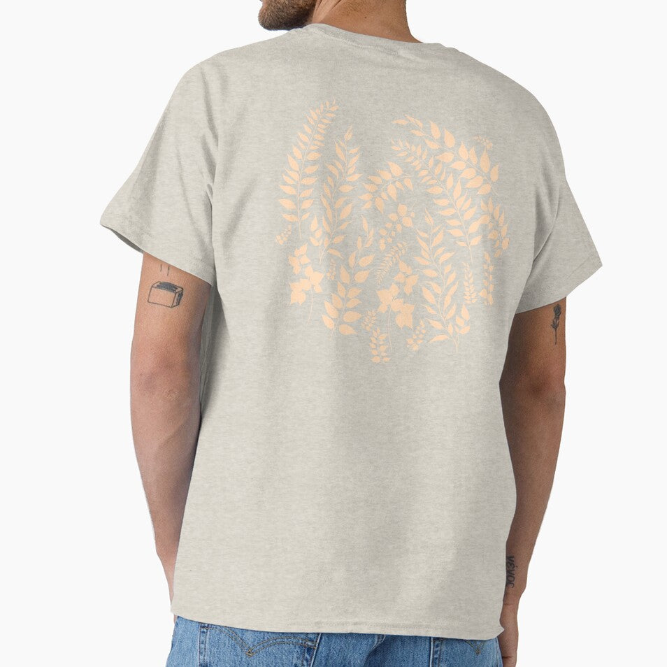 Greenery Botanical Print Apricot Peach by SilverPegasus
