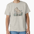 Hand drawn cute capybara with flowers by Marina Smorodinskaya
