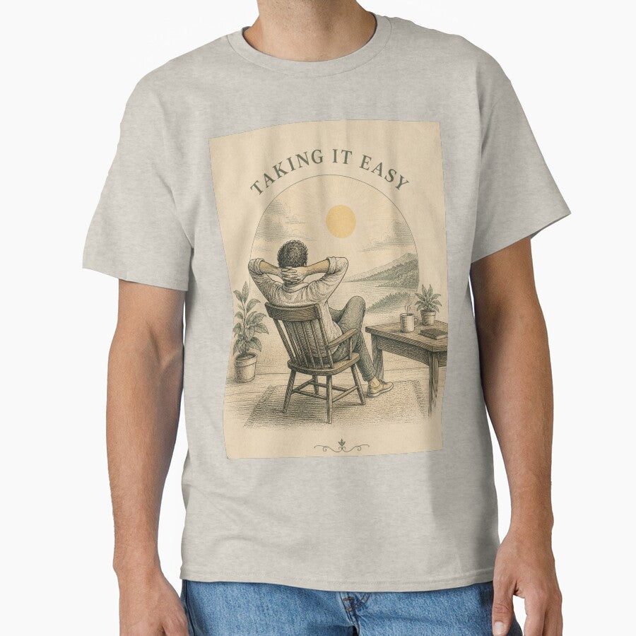Taking It Easy Vintage Chill Lifestyle T-Shirt by MaynyStudio
