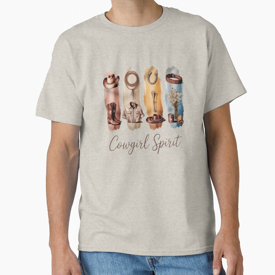 Western Cowgirl Sprite – Boots, Hat, Horse & Cactus Rustic Desert Aesthetic by Bizertart