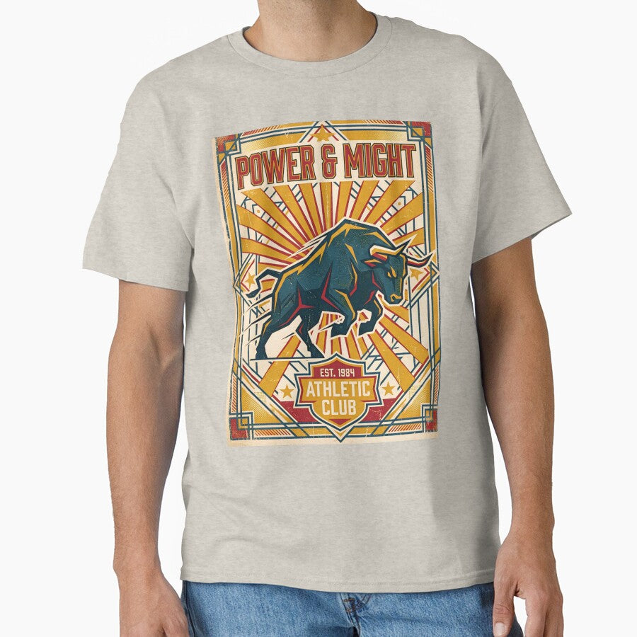 Power & Might: Vintage Athletic Bull by Koalangel