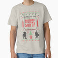 Be nice to the nurse Santa is watching Nurse Ugly Christmas sweater T-shirt Fitted Scoop T-Shirt by jatoso