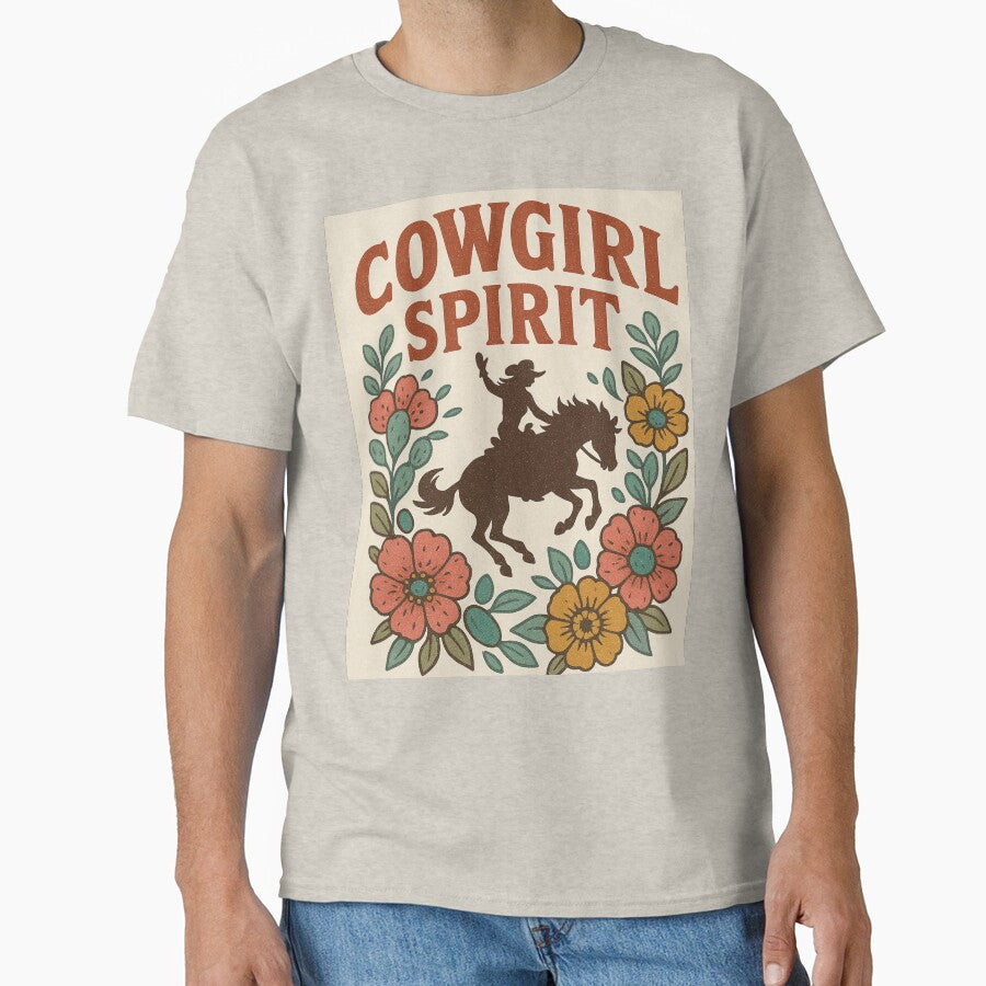 Cowgirl Spirit – Vintage Western Floral Cowgirl Design by WonderGrace
