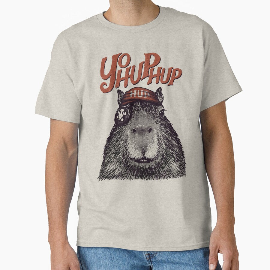 Capyrate - YoHupHup Red Pirate Capybara Yo Ho Ho Yohoho | His Name - Gort | Capy Yuzu | Pet Mat Bandana by Any Color Designs