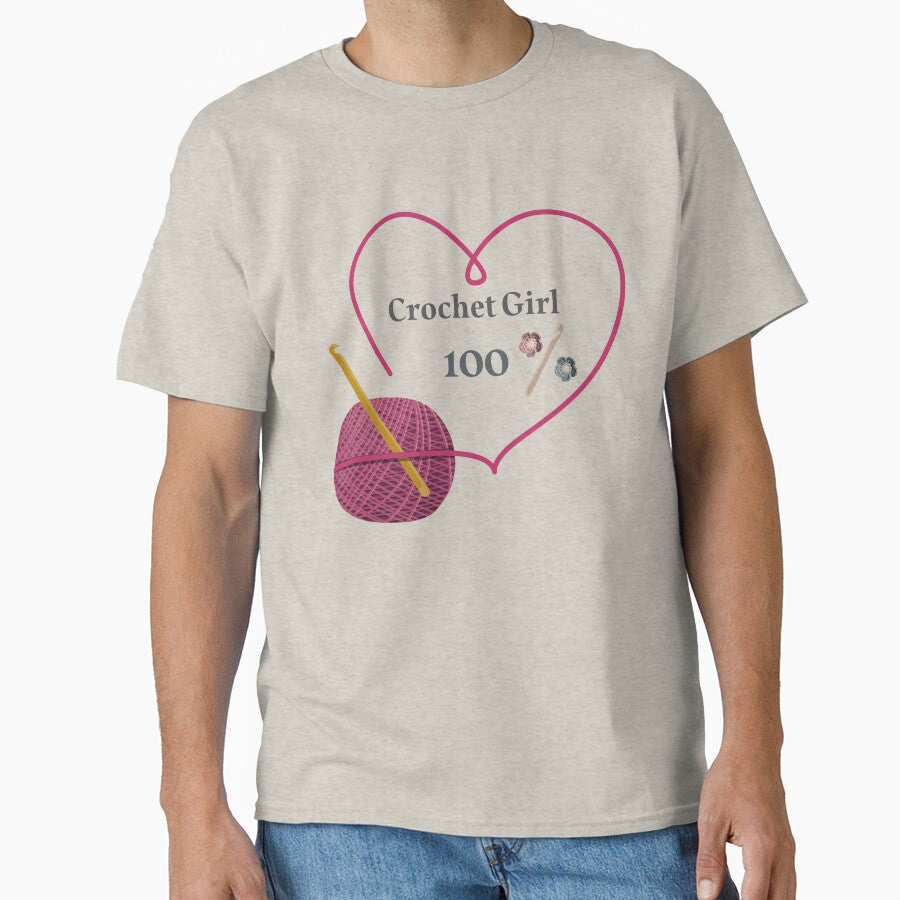 Crochet Girl 100% Cute Yarn Heart Design by DIA PRODUCTIONS