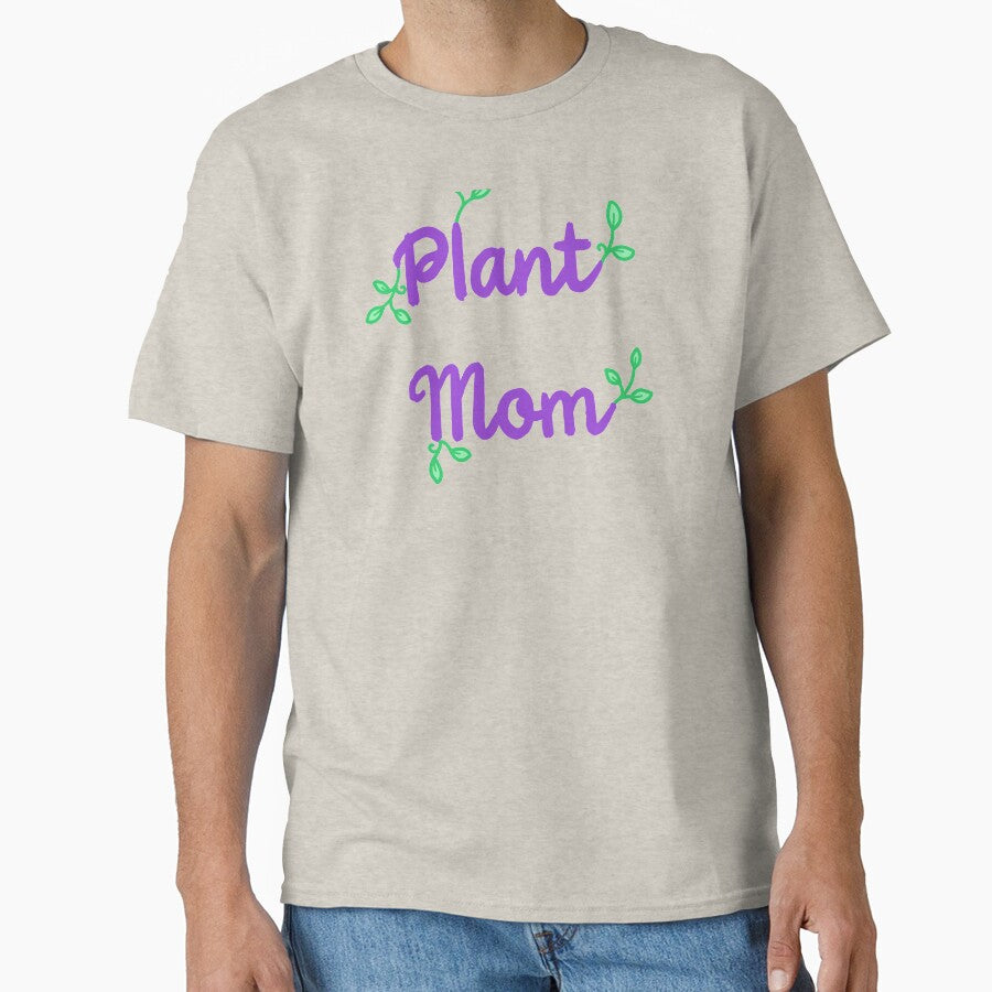 Plant Mom in Purple on Pastel Green by Whoopsidoodle