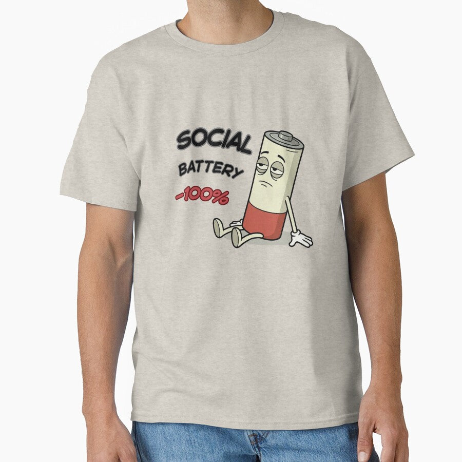 Social Battery -100% | Socially Drained Introvert by LiFFYSTYLE