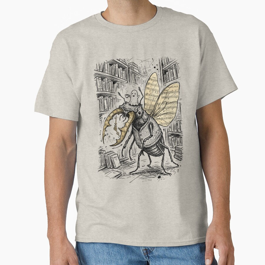 Spectacled Stag Beetle with Parchment Wings - Dark Academia by bapupa