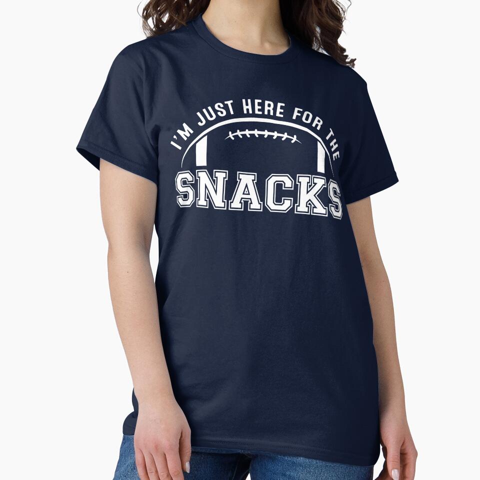 I'm Just Here for the Snacks Football Fan (White) by robyriker