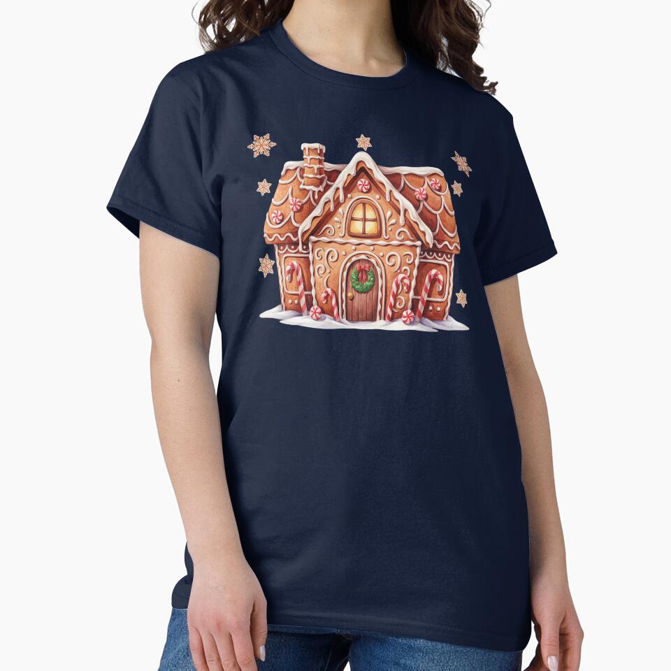 Christmas Gingerbread House Watercolor Aesthetic by Cute & Sassy Custom Gifting Boutiques