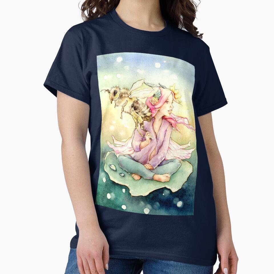Pastel Colored Fairy With Bee by Miriam Steinau
