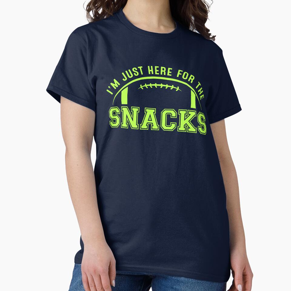 I'm Just Here for the Snacks Football Fan (Lime Green) by robyriker