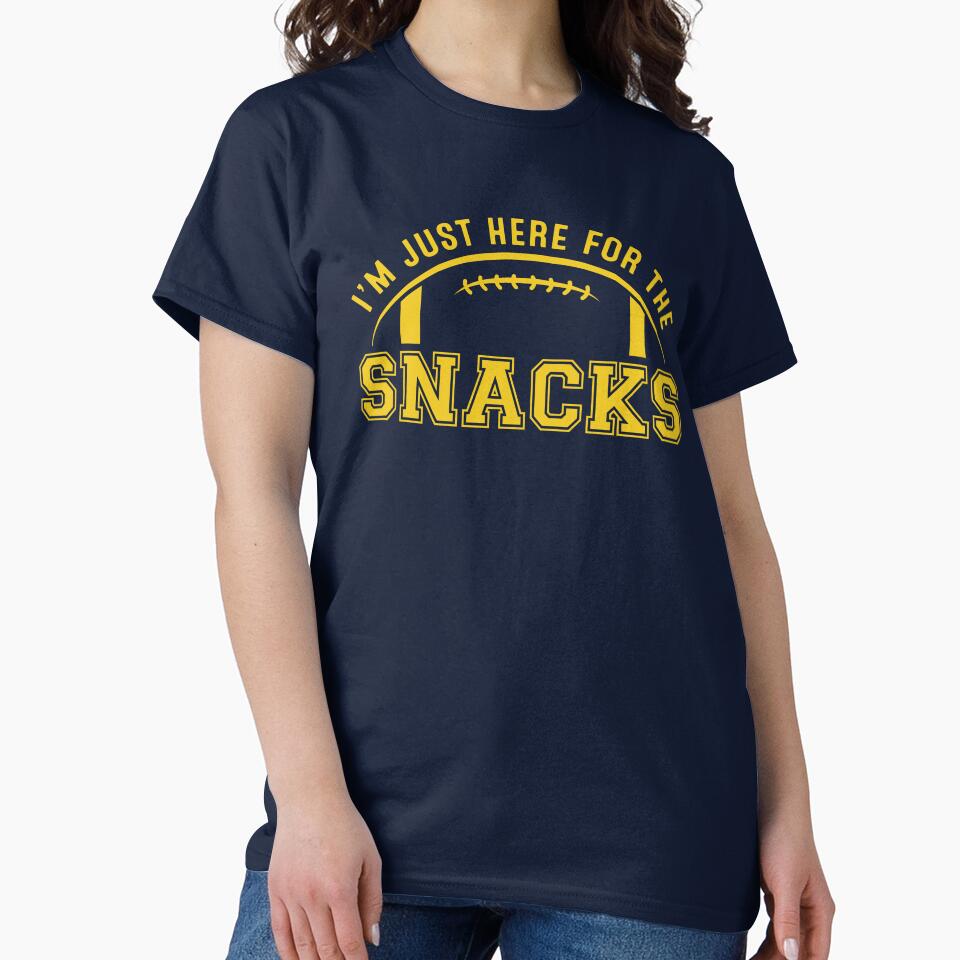 I'm Just Here for the Snacks Football Fan (Yellow/Gold) by robyriker