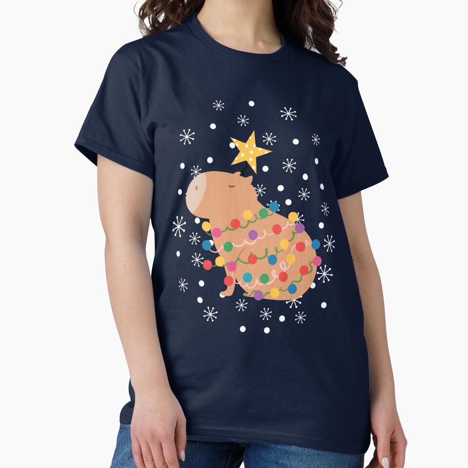 Capybara Christmas Tree by Lulupainting