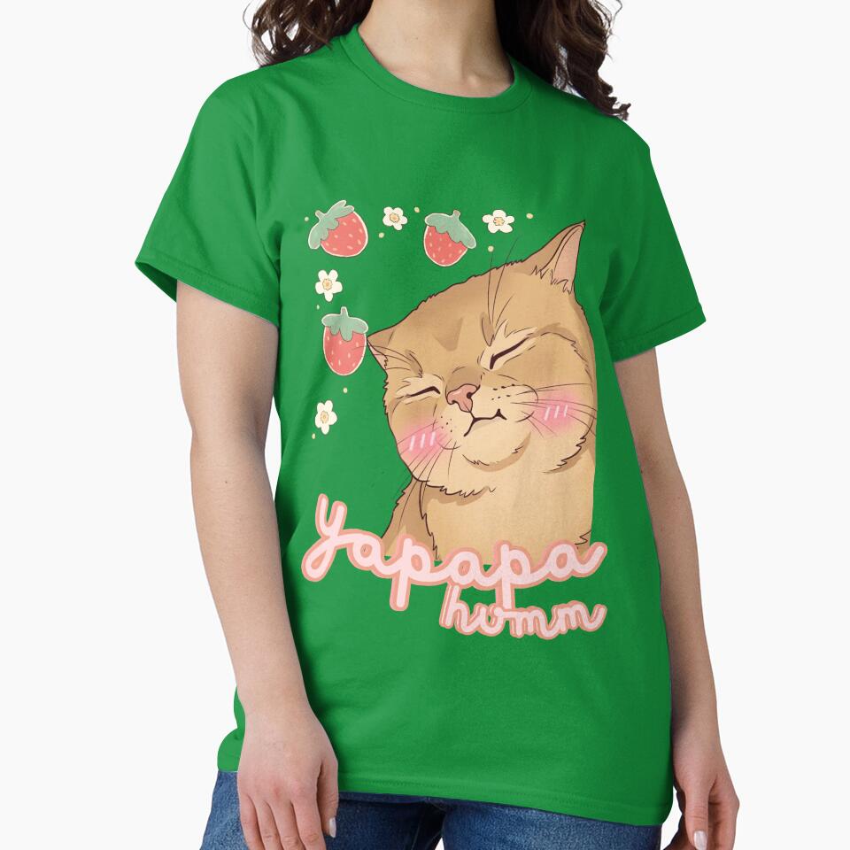 Yapapa Cat Meme Mmmm | Funny Viral AI Ginger Kitty Art by kuwagatamushi