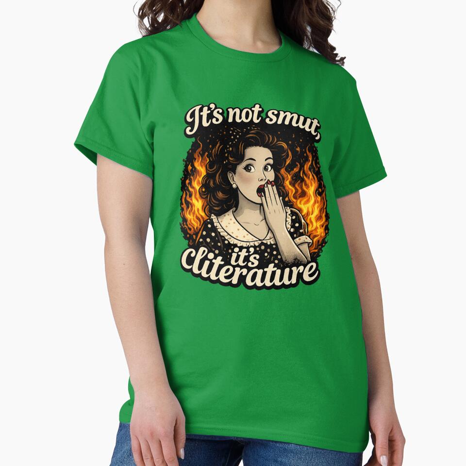 Spicy Bookish Humor Shirt for Women – Clitorature Quote Tee by PwrCraftDesigns