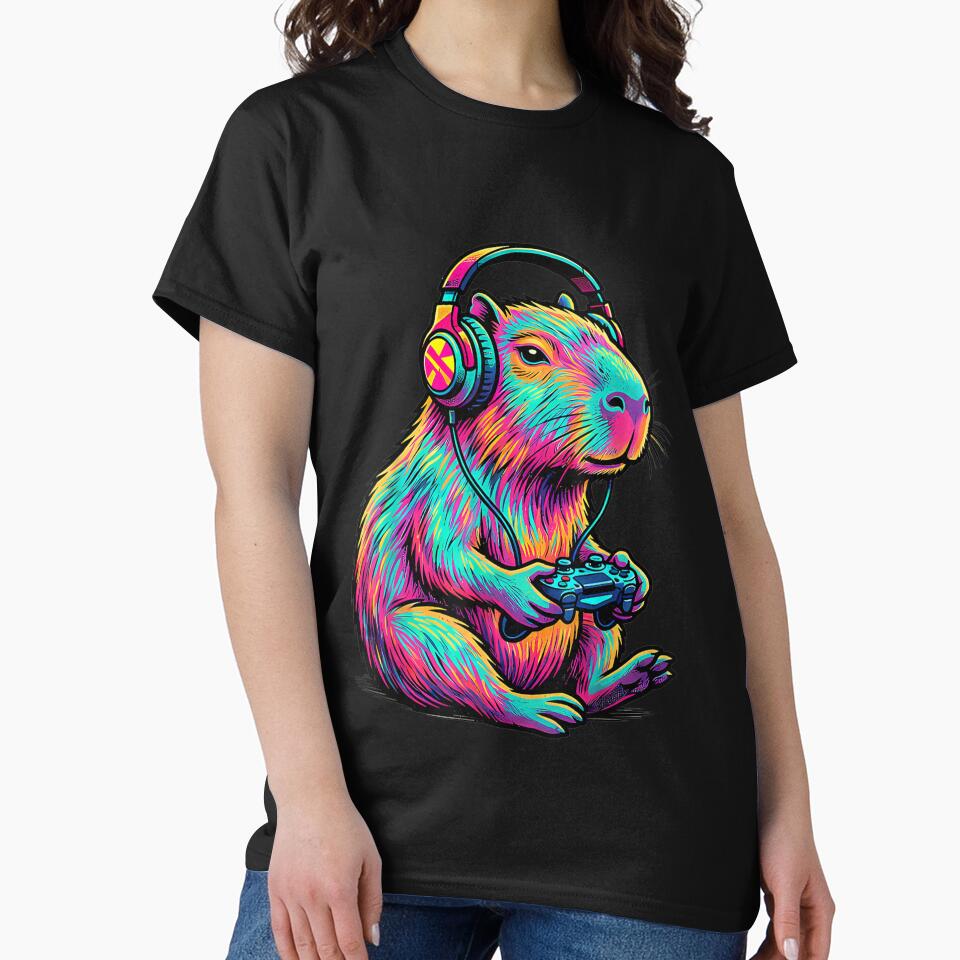 Capybara Video Games Gamer Funny Gaming Graphic Kids Art for Men Women Kids , Capybara Gift Lover by DZIRI NAJAT