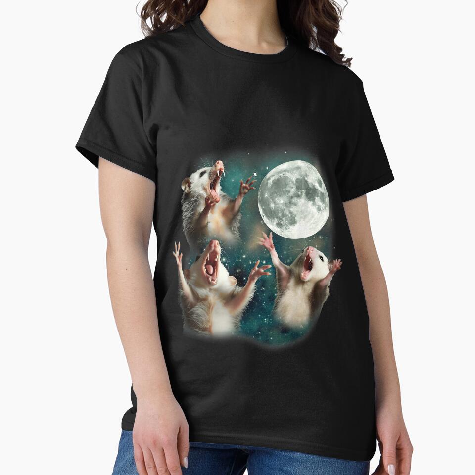 Three Possum Moon 3 Opossum Funny Weird Cursed Meme , Opossum Gift For Mom Dad Kids by Opossum GIFT ★★★★★