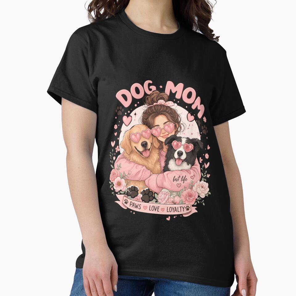 Proud Dog Mom Pastel Kawaii Golden Retriever T-Shirt Sticker by Ashley critters