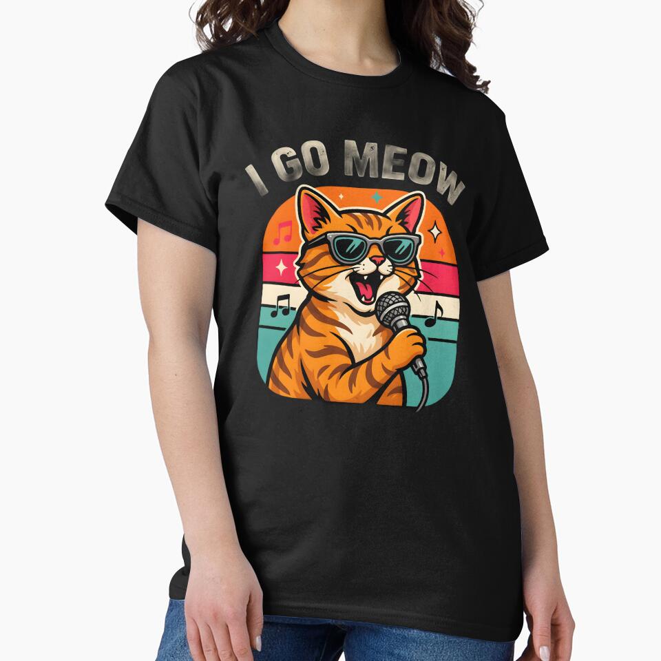 I Go Meow Retro Meme Funny Vintage Cat Meme for Cat Lover by Redgiant87x