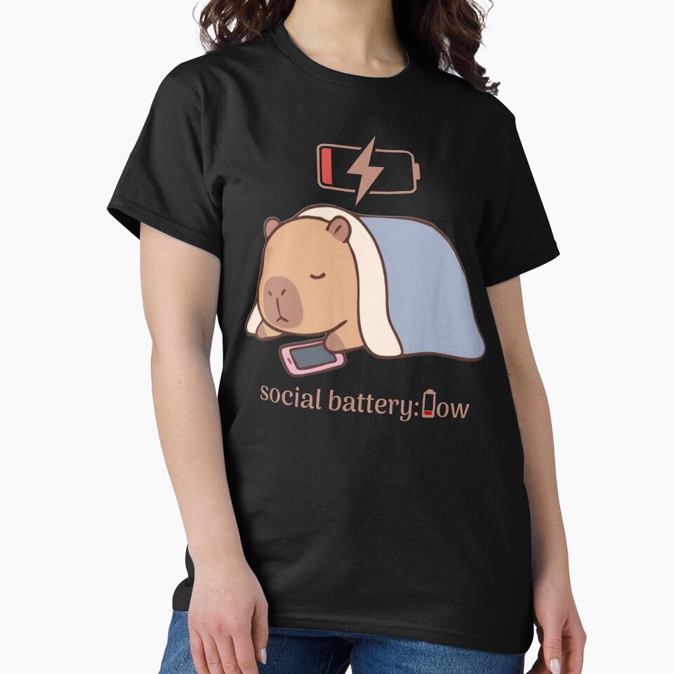 Social Battery: Low - Capybara by CyrilloArt