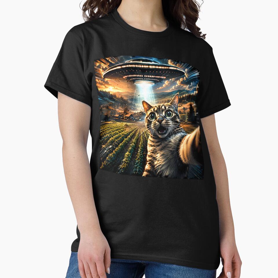 Funny Cat Ufo Selfie by RetroOddity