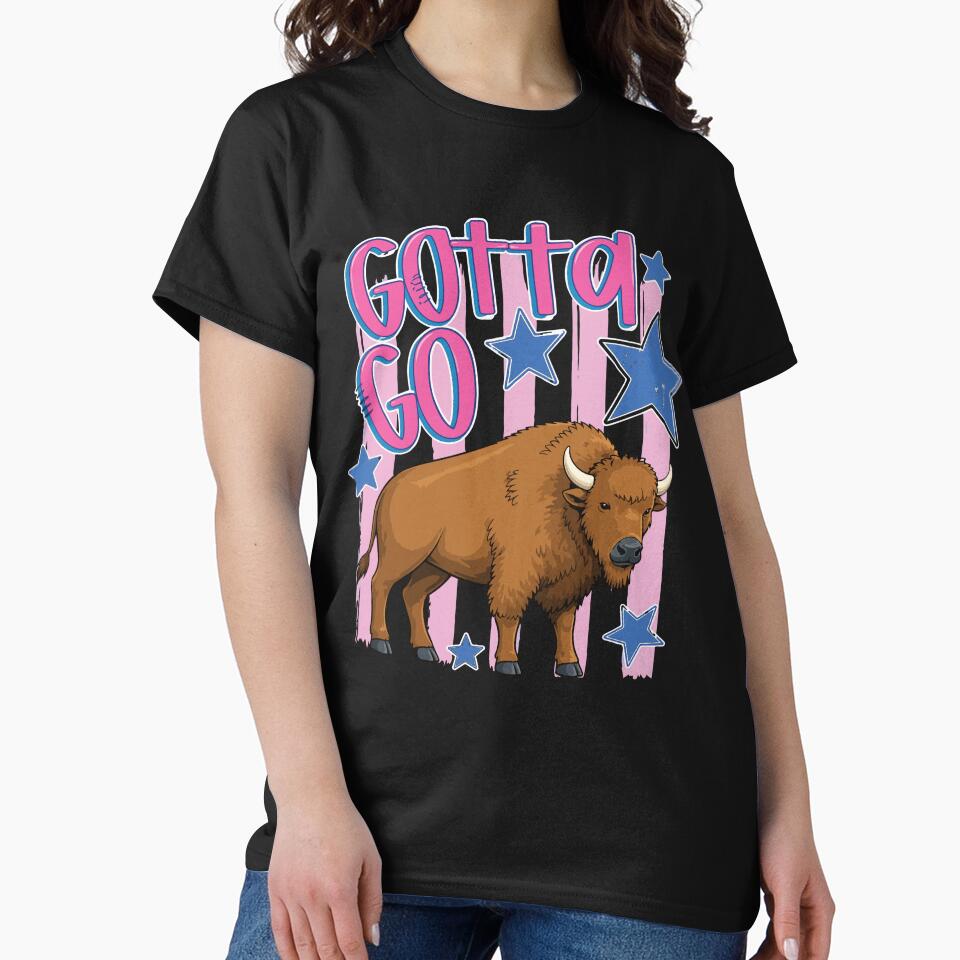 Gotta Go Buffalo Funny Western Cowgirl Shirt Girly Western Aesthetic Bison Graphic by kiralynstration