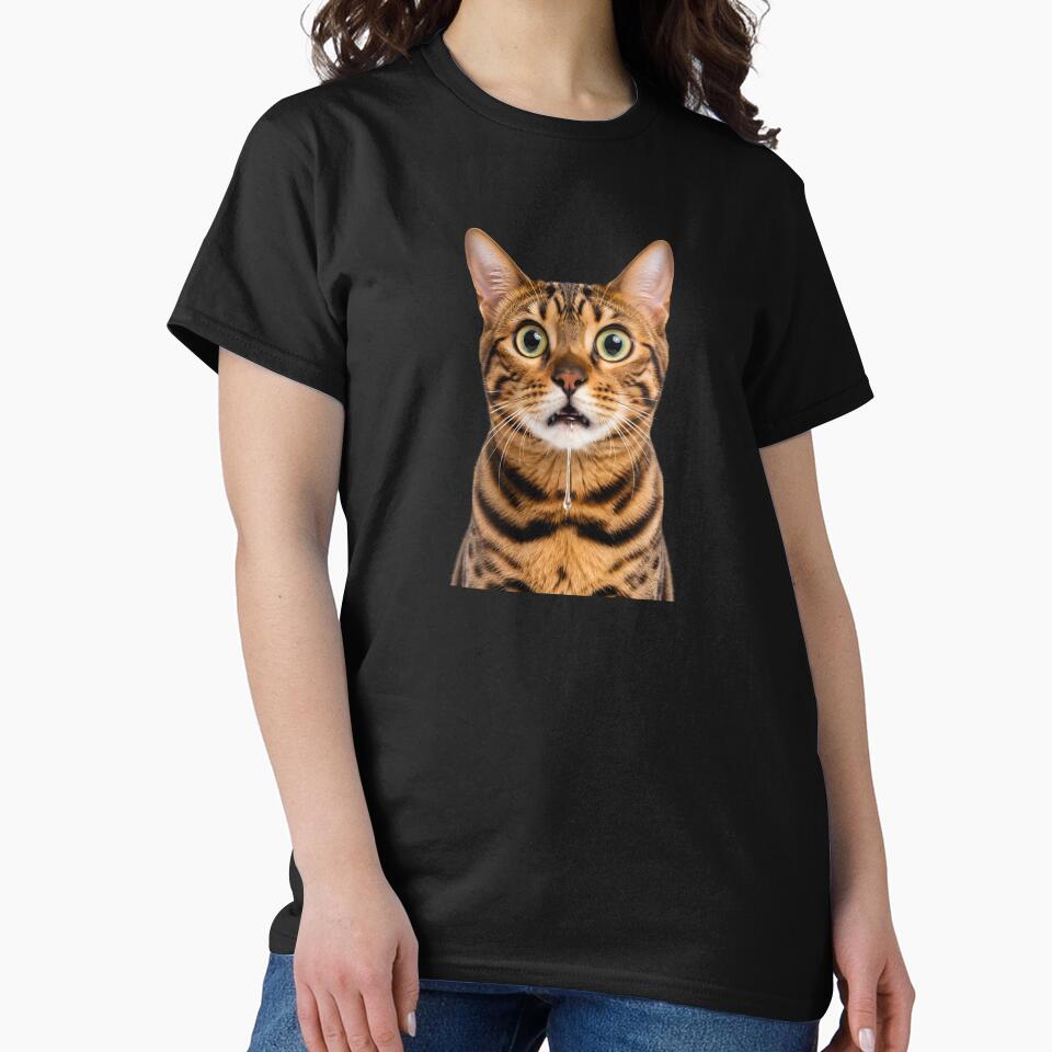 Drooling Bengal Cat Meme Face by teeperfect